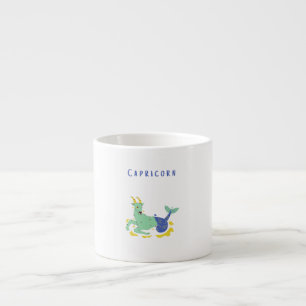 Tasse Expresso Capricorne rose, zodiaque, impression d'étoiles