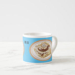 Tasse Expresso Caricature en rouleau de cannelle