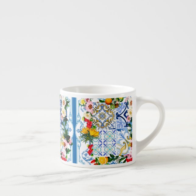 Tasse Expresso Carrelage méditerranéen, majolica,      style sici (Droite)