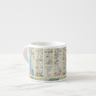 Tasse Expresso Carte de système d'American Airlines de verso