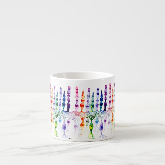 Tasse Expresso Cellules de cône, cellules de la tige et neurones  (Devant)