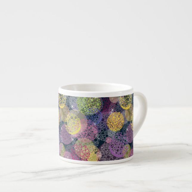 Tasse Expresso Cercle mignon abstrait de point de polka (Devant droit)