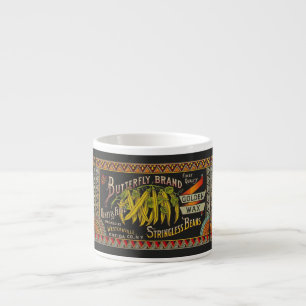 Tasse Expresso Chaîne Étiquette de haricot Vegetable Pays