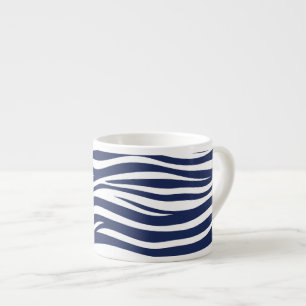 Tasse Expresso Chanson de la marine bleu marine vagues fluides