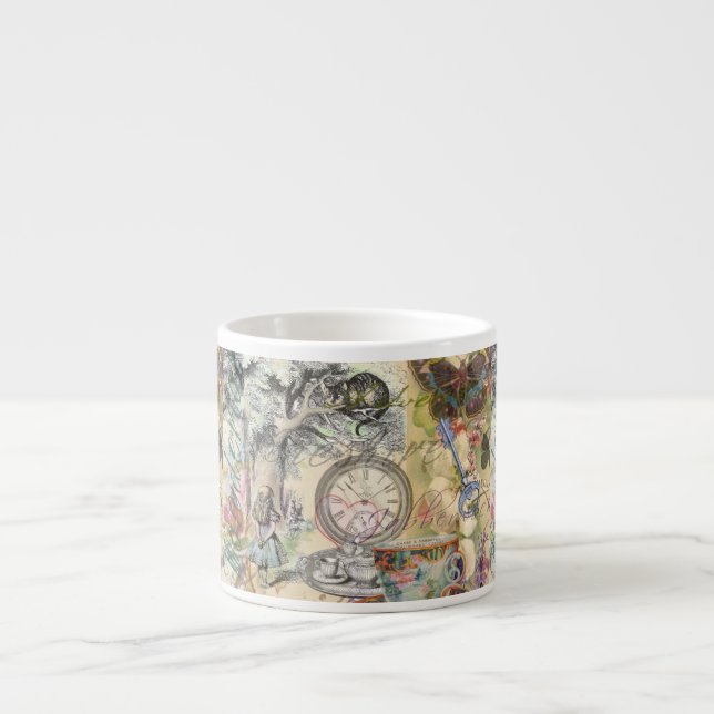 Tasse Expresso Cheshire Chat Alice Wonderland Classic (Devant)
