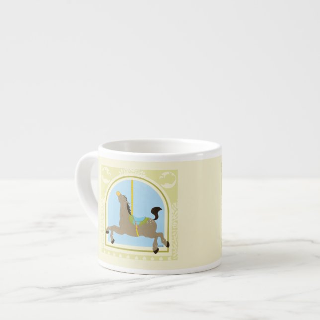 Tasse Expresso Cheval Carrousel par Juin Erica Vess (Devant gauche)