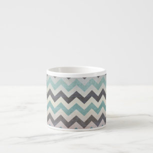 Tasse Expresso Chevron Motif On Metal Texture par Shirley Taylor