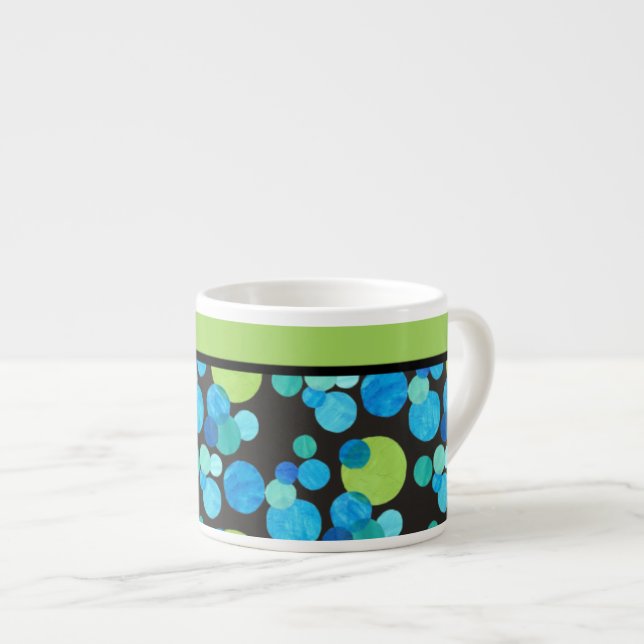 Tasse Expresso Chic Espresso Mug, Motif des lunes bleues (Devant droit)