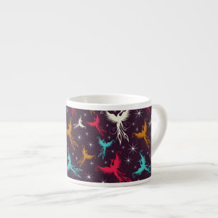 Tasse Expresso Chiffre motif d'oiseaux de Phoenix