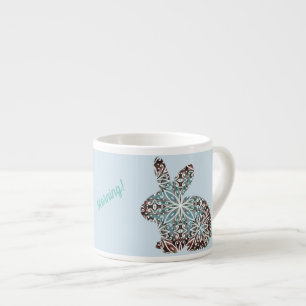 Tasse Expresso Chocolat et blues de Mandala Rabbit