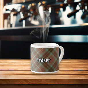 Tasse Expresso Clan Fraser Chasse Coupe Patinée Tartan Espresso