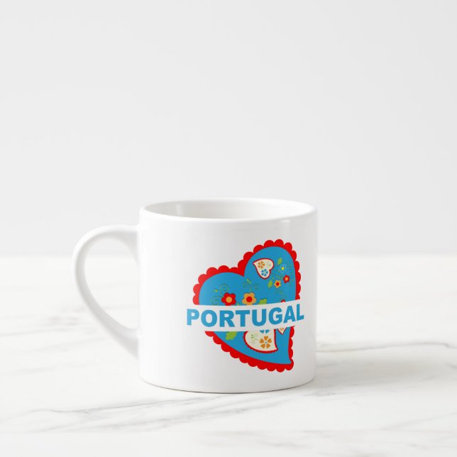 Tasse Expresso Coeur portugais joyeux (Gauche)