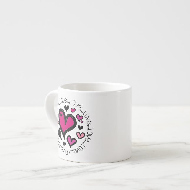 Tasse Expresso Coeurs Amour Amour Amour (Devant gauche)