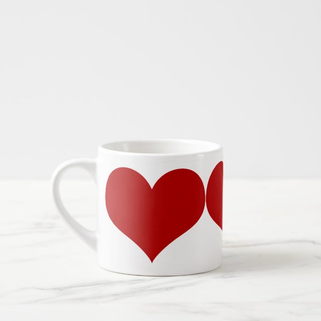 Tasse Expresso Coeurs rouges (Gauche)