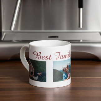 Tasse Expresso Collage photo moderne et meilleur cadeau pour la f