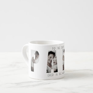 Tasse Expresso Collage photo personnalisé du meilleur papa