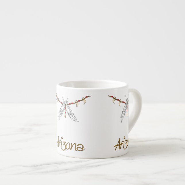 Tasse Expresso Collier en plumes AZ (Devant droit)