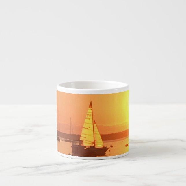 Tasse Expresso Colline RI Île de Rhode de montre de voilier de (Devant)