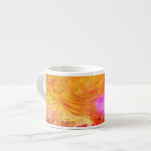 Tasse Expresso colorez le jaune sans couture d'arrière - plan