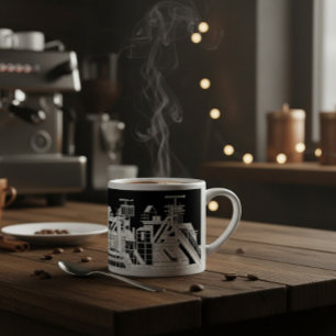 Tasse Expresso Combinat métallurgique industriel silhouette 