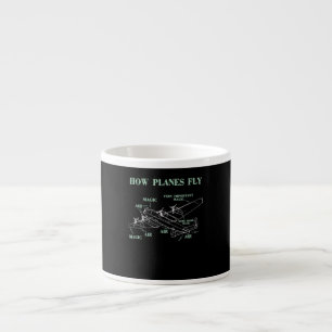 Tasse Expresso Comment les avions volent amusants cadeaux de pilo