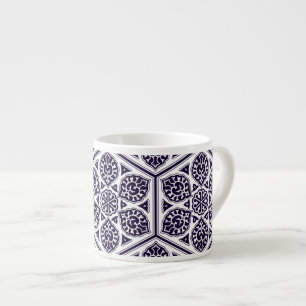 Tasse Expresso Conception bleue turque de rosette d'articles de