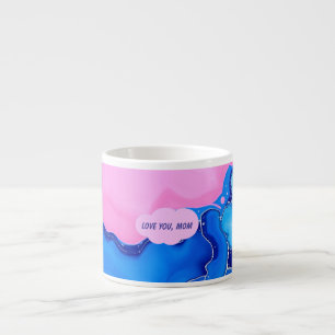 Tasse Expresso Conception d'art fluide pastel pour maman que j'ai