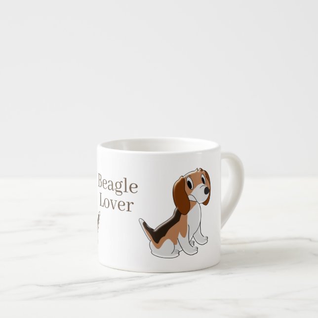 Tasse Expresso Conception de chien beagle (Devant droit)