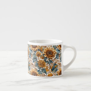 Tasse Expresso Conception de motif de tournesols dansants