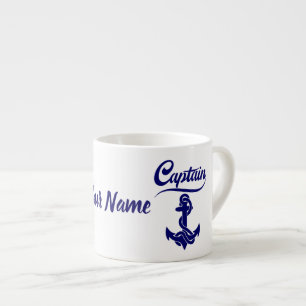 Tasse Expresso Conception nautique d'ancre de voilier capitaine