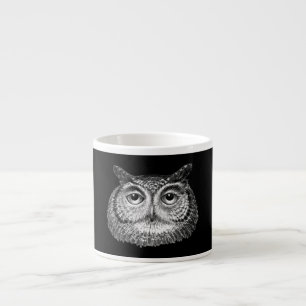 Tasse Expresso Conception vintage de la chouette de Boho