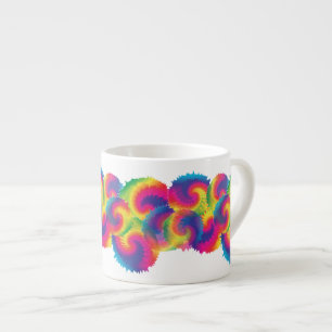 Tasse Expresso Cool Rainbow Tie Dye Motif
