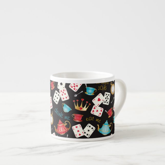 Tasse Expresso Copies du pays des merveilles (Devant droit)