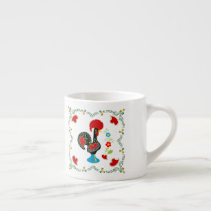 Tasse Expresso Coq traditionnel du Portugal en noir