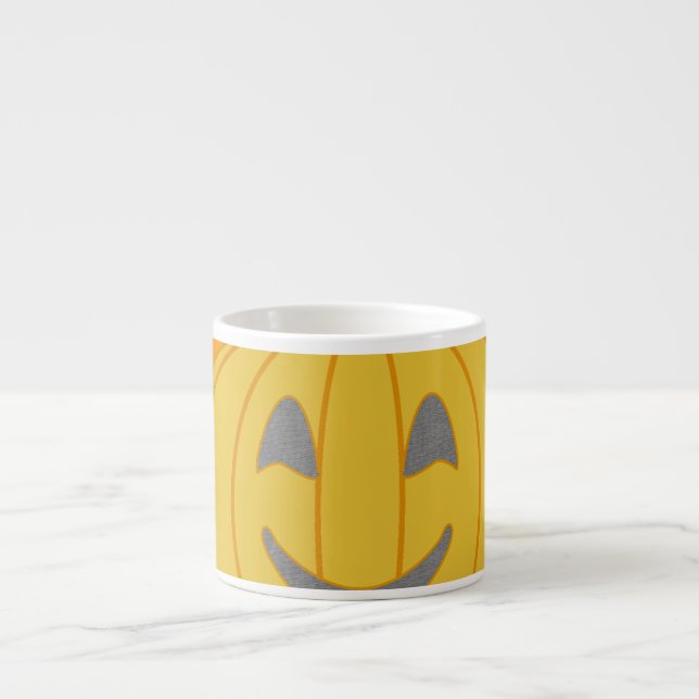 Tasse Expresso Costume Citrouille gai Design Halloween Orange (Devant)