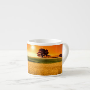 Tasse Expresso Coucher du soleil rouge sang