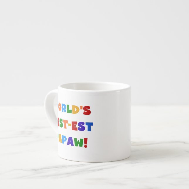Tasse Expresso Couleurs vives Meilleures t-shirts et cadeaux Papa (Devant gauche)