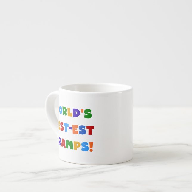 Tasse Expresso Couleurs vives Meilleurs Cadeaux Gramps du monde (Devant gauche)