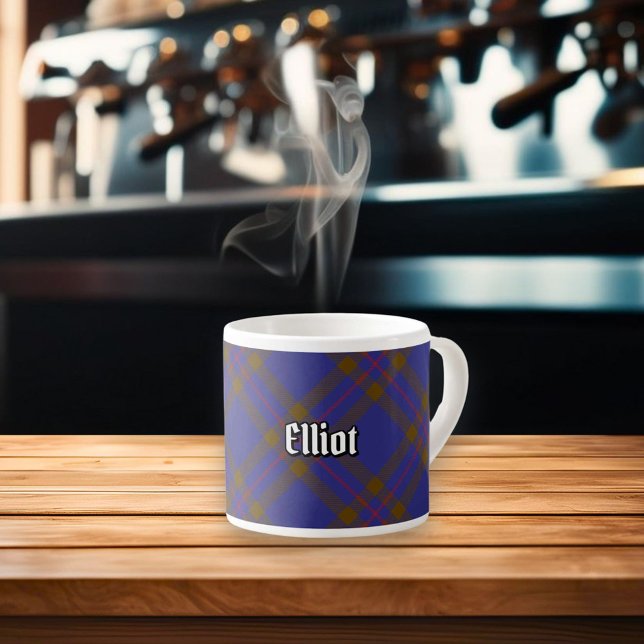 Tasse Expresso Coupe Clan Elliot Tartan moderne Espresso (Créateur téléchargé)
