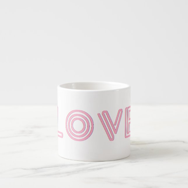 Tasse Expresso Coupe de café Espresso blanc avec amour (Devant)