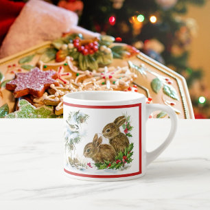Tasse Expresso Coupe de l'enfant Bunnies de Noël Personnaliser le