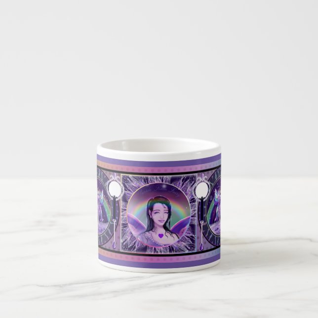 Tasse Expresso Coupe d'Espresso de violet de pluie (Devant)