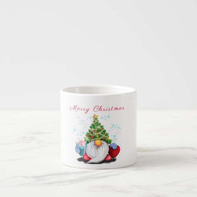 Tasse Expresso Coupe d'Espresso Noël Gnome (Devant)