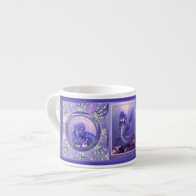 Tasse Expresso Coupe espresso de sirène de mer violette (Devant gauche)