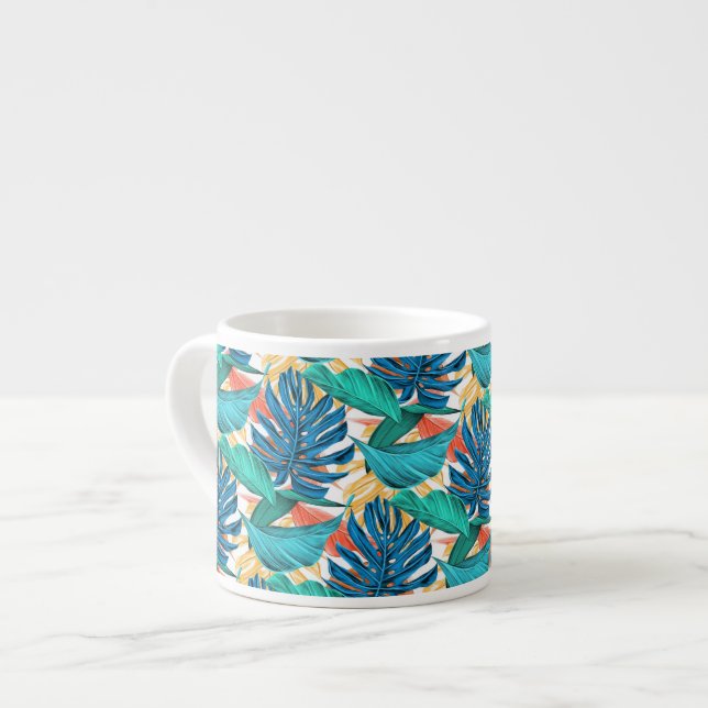 Tasse Expresso Coupe Exotic Tropical Feuille d'Espresso (Devant gauche)
