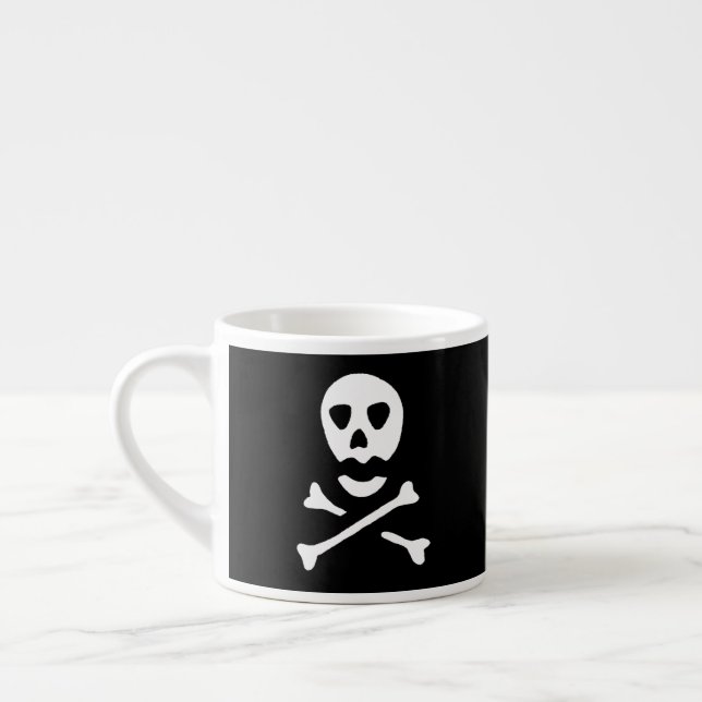 Tasse Expresso Crâne et os croisés 1 (Gauche)