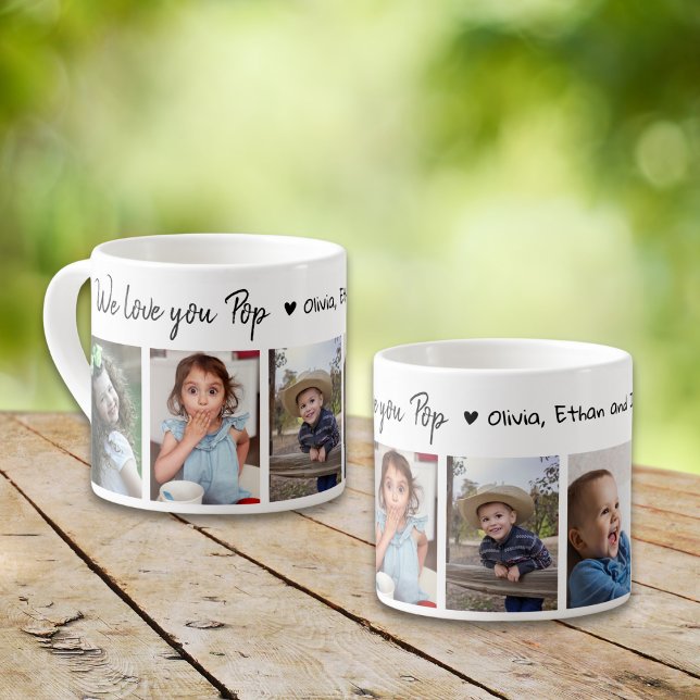 Tasse Expresso Créez Votre Propre 5 Photo We Love You Pop (Créateur téléchargé)