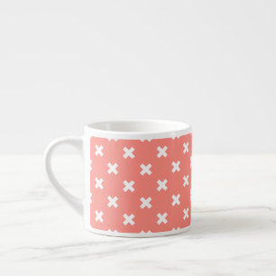 Tasse Expresso Croix blanche sur pêche
