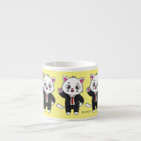 Cute chaton chat en costume d'affaires dessin anim