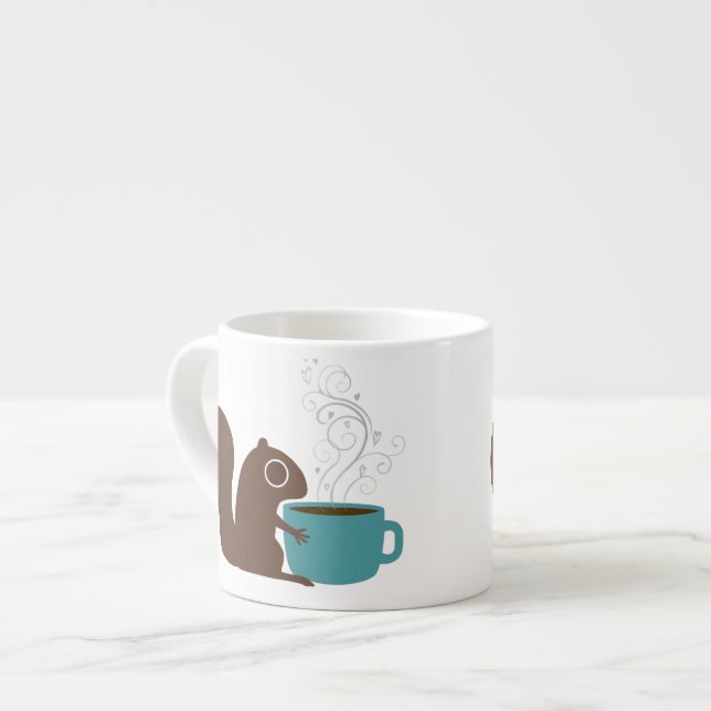 Tasse Expresso Cute Écureuil Lover café | Critère sauvage (Devant gauche)